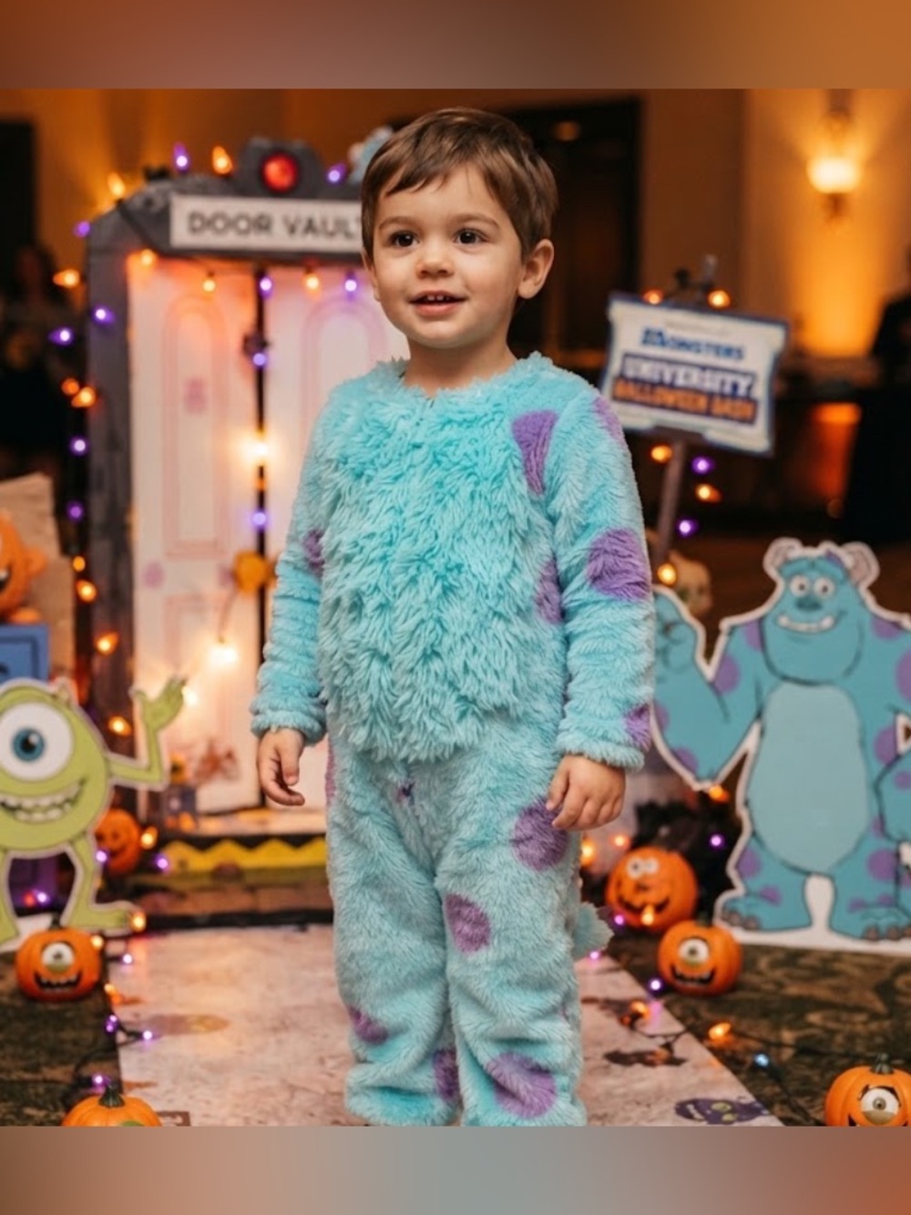 Little kids Disney Monsters Halloween plush costume jumpsuit sz 2T